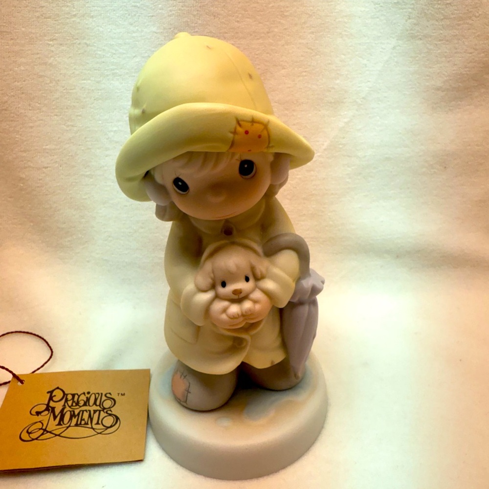 Precious Moments Girl with Puppy Figurine